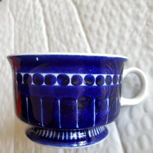 Vtg Arabia of Finland Mug Replacement Cup Fine China blue & white Collectible